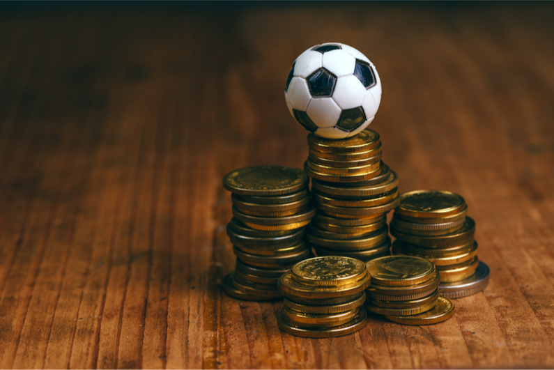 soccer bet concept small ball