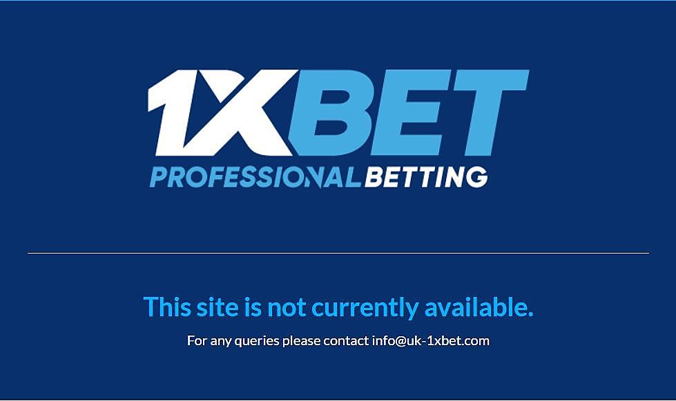 1xBet website unavailable message