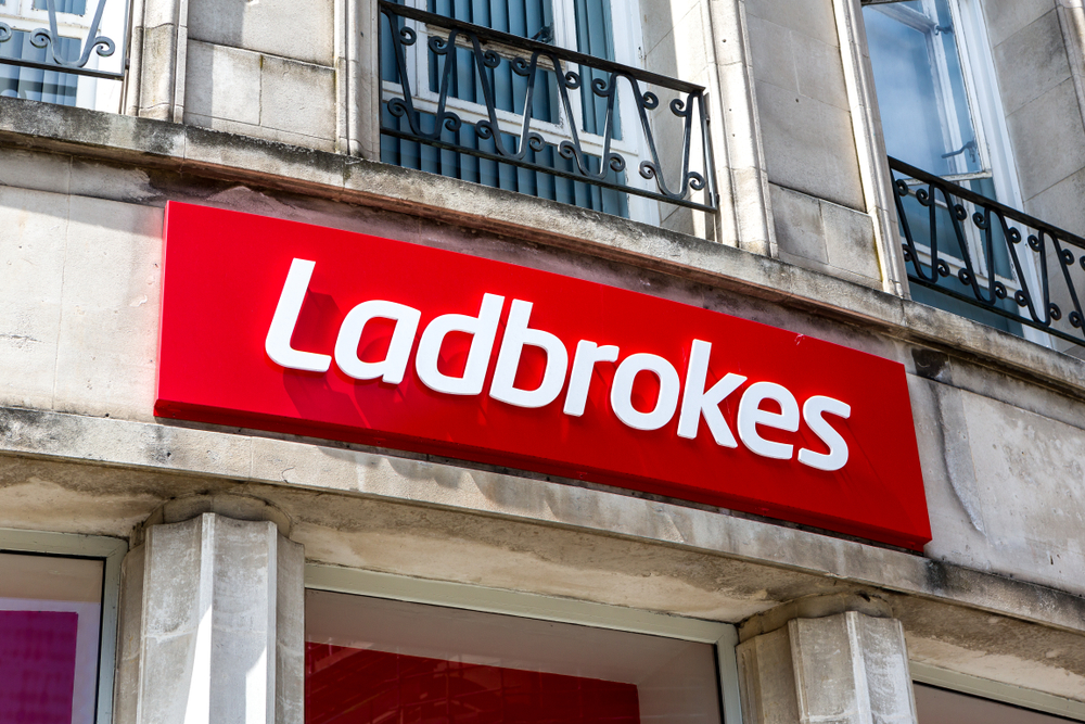 Ladbrokes betting shop sign