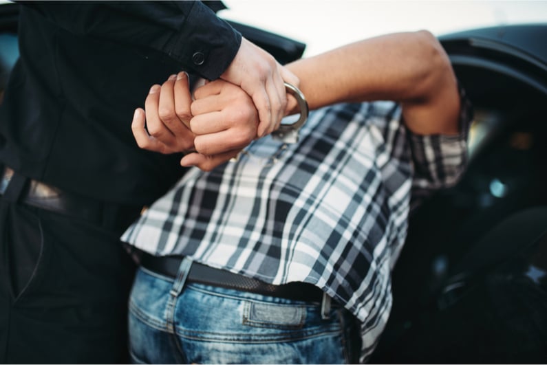 man getting handcuffed