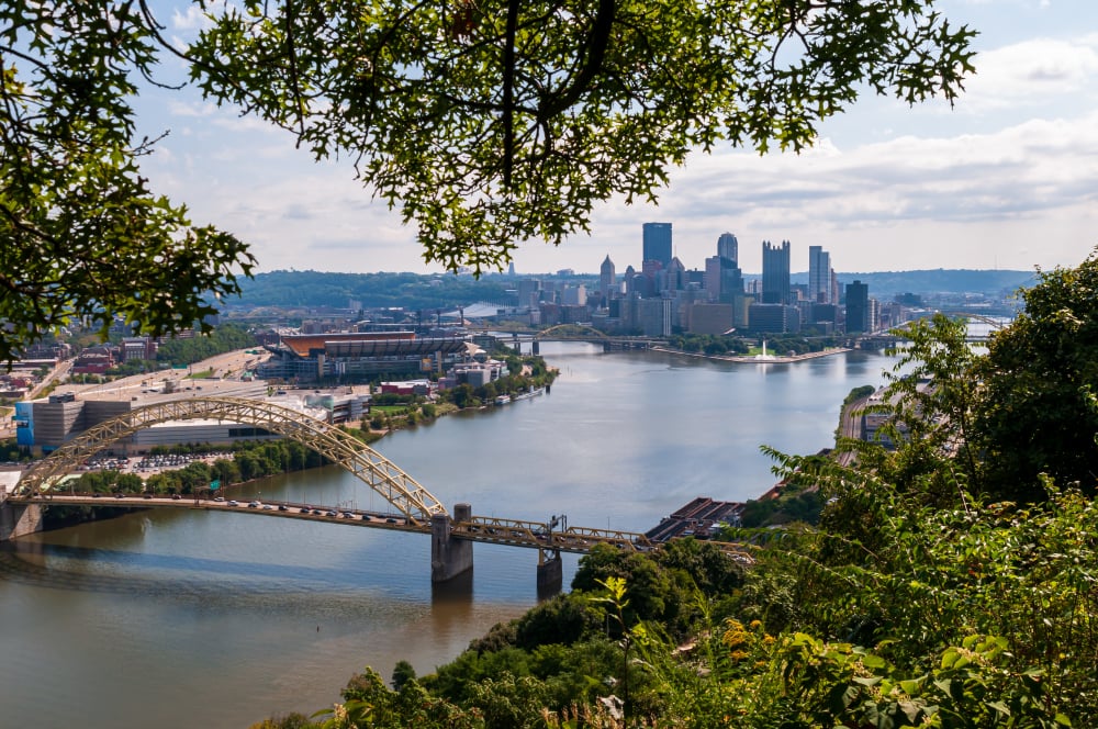 View of the river in Pittsburgh, Pennsylvania