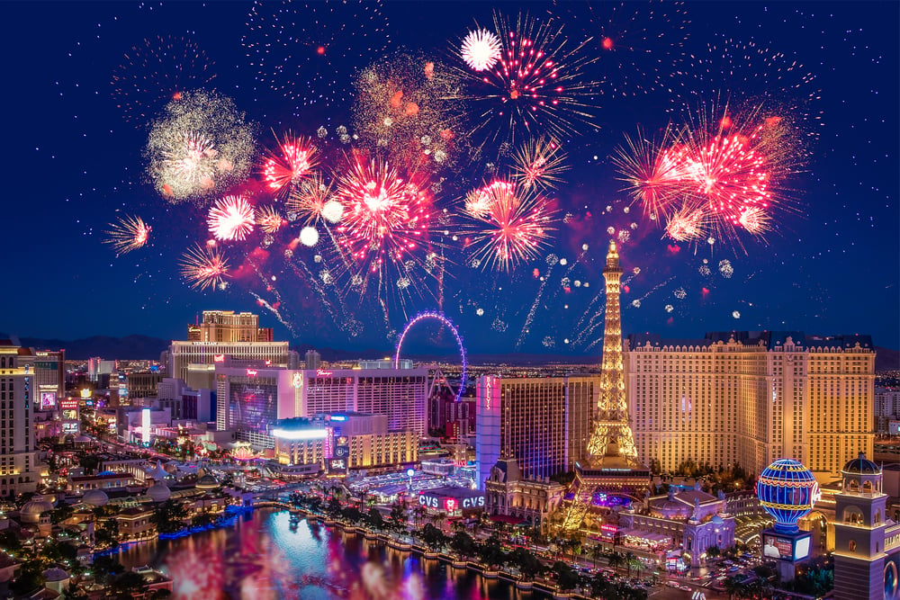 Las Vegas Strip fireworks