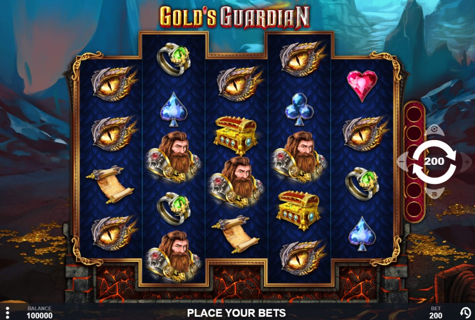 Gold's Guardian slot reels by Pariplay