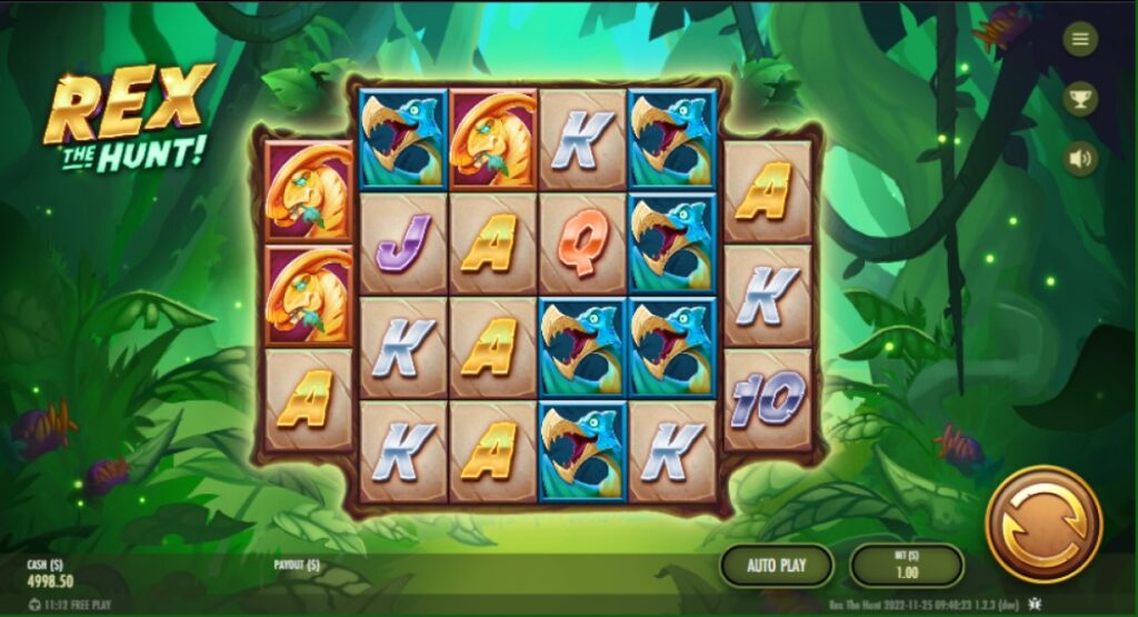 Rex The Hunt slot reels by Thunderkick