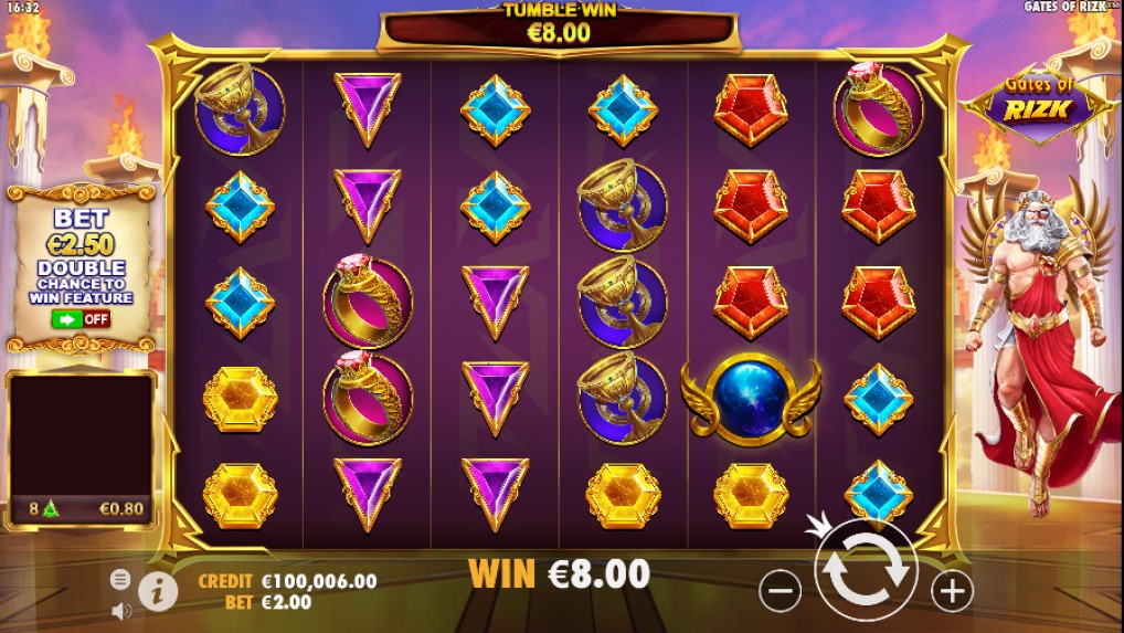 Gates of Rizk slot reels by Pragmatic Play